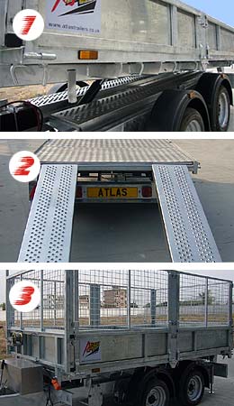 Our Tipping Trailer configured as a Box Trailer, a Flat Bed Trailer and a High Sided Trailer - a versatile tipping trailer